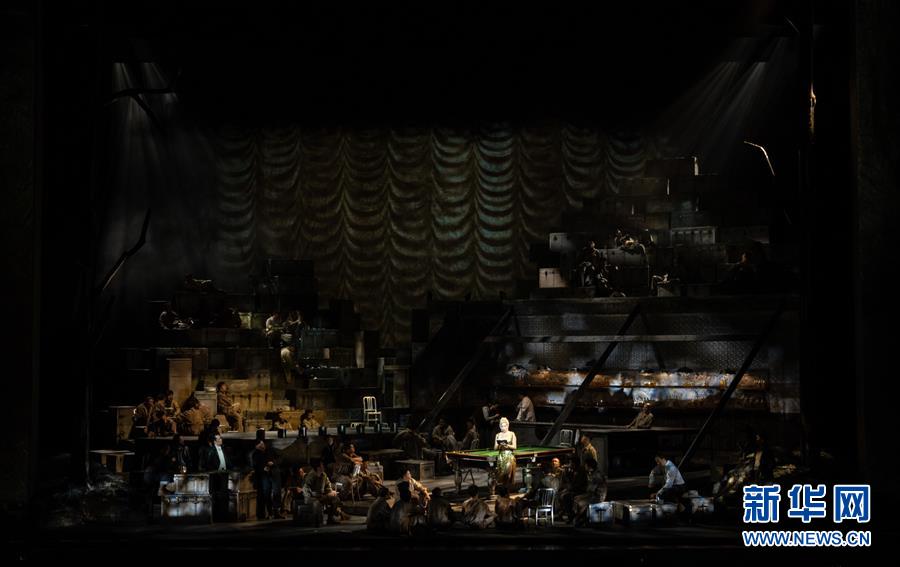 歌剧《西部女郎》在北京国家大剧院上演（8月18日摄）。新华社发（国家大剧院供图）